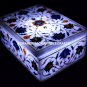 5"x4"x2" Multi Marble Jewelry Box Malachite Lapis Floral Inlay Home Decor H5512