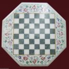 15" Marble Coffee Center Chess Table Top Rare Stone Mosaic Inlay Furniture Decor