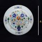8" Marble Collectible Round Plate Handmade Inlay Art Occasional Gift Decor H5421