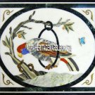 15" Fine Marble Side Custom Table Top Mosaic Inlay Birds Arts Patio Decor H3974
