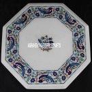 12'' White Marble Multi Stone Coffee Table Top Inlay Mosaic Birds Art Home Decor 12'' White Marble Multi Stone Coffee Table Top Inlay Mosaic Birds Art Home Decor