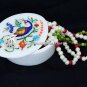 4"x3" White Marble Jewelry Trinket Box Peacock Art Marquetry Inlaid Decor H5472