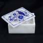 6"x4"x2" Lapis Elegant Marble Trinket Jewelry Box Hanmdade Parrot Arts H5476A