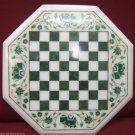 13" Marble Coffee Chess Table Top Elephant Inlay Malachite Outdoor Gift Decor