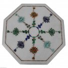 12" Marble Coffee Table Top Flower Marquetry PietraDura Furniture Festival Decor 12" Marble Coffee Table Top Flower Marquetry PietraDura Furniture Festival Decor