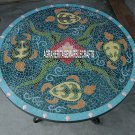 48" Marble Round Dining Top Table Mosaic Handmade Multi Inlay Garden Decor H3925