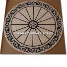 36" Marble Black Dining Table Marquetry Fine Inlay Design Occasional Decor H5299
