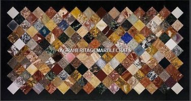 5'x2.5' Multi Marble Dining Table Mosaic Precious Inlaid Decor Furniture H5267