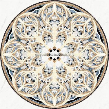 48" Traditional Marble Dining Table Top Mosaic Exclusive Inlay Arts Decor H5270