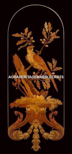 4'x2' Unique Designer Mable Dining Table Marquetry Inlay Birds Arts Decor H5271A