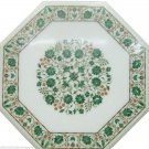20" Marble Coffee Center Table Top Malachite Inlay Arts Outdoor Mosaic Decor Art