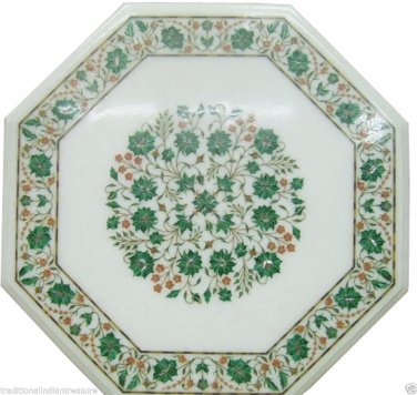 20" Marble Coffee Center Table Top Malachite Inlay Arts Outdoor Mosaic Decor Art