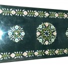 3'x2' Marble Dining Table Top Semi Precious Inlay Malachite Home Art Decor H933A 3'x2' Marble Dining Table Top Semi Precious Inlay Malachite Home Art Decor H933A
