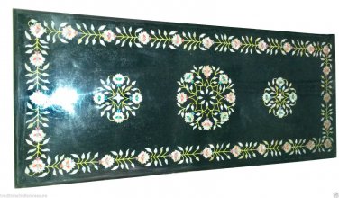 3'x2' Marble Dining Table Top Semi Precious Inlay Malachite Home Art Decor H933A