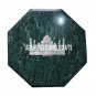 24" Green Marble Center Table Rare Pietradura Taj Mahal Art Inlay Outdoor Decor
