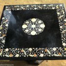 30" Black Marble Coffee Table Top Rare Marquetry Inlay Work Home Mosaic Decor 30" Black Marble Coffee Table Top Rare Marquetry Inlay Work Home Mosaic Decor