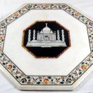30" White Marble Coffee Table Top Taj Mahal Marquetry Inlaid Arts Home Decor 30" White Marble Coffee Table Top Taj Mahal Marquetry Inlaid Arts Home Decor