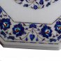 18"x18" Marble Marquetry Top Coffee Table Lapis Mosaic Inlaid Garden Decor H010