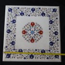 24"Lapis Marble Marquetry Coffee Dining Table Top Pietra Dura Dining Table Decor 24"Lapis Marble Marquetry Coffee Dining Table Top Pietra Dura Dining Table Decor
