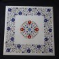 24"Lapis Marble Marquetry Coffee Dining Table Top Pietra Dura Dining Table Decor