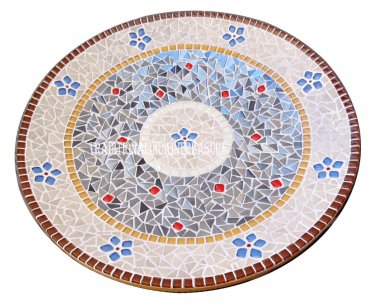 24" White Marble Center Coffee Table Top Rare Marquetry Inlay Pietradure Decor