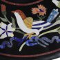 24" Black Table Top Coffee Birds Mosaic Handmade Marquetry Outdoor Decorative