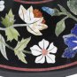 24" Black Table Top Coffee Birds Mosaic Handmade Marquetry Outdoor Decorative