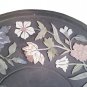24" Black Table Top Coffee Birds Mosaic Handmade Marquetry Outdoor Decorative
