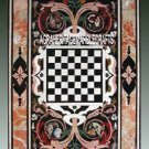 5'x3' Marble Chess Dining Table Ancient Inlaid Stone Arts Furniture Decor H4007