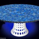 36" Marble Dining Table Top Mosaic Lapis Stone Inlay Pietradura Outdoor Decor