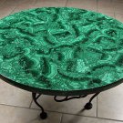 36" Green Marble Dining Table Top Mosaic Malachite Inlay Occasional Garden Decor 36" Green Marble Dining Table Top Mosaic Malachite Inlay Occasional Garden Decor