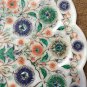 White Marble Round Plate Rare Malachite Inlay Micro Mosaic Floral Art Home Decor