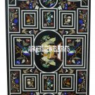6'x4' Black Marble Outdoor Table Mosaic Inlay Fruits Art Furniture Decor H3946