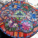 48" Antique Marble Hallway Table Top Multi Inlaid Floral Furniture Decor H3965