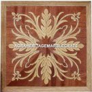 48" Italian Marble Square Kitchen Side Table Inlaid Home Occasional Decor H5268A