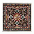 36" Marvelous Marble Side Kitchen Table Precious Mosaic Inlay Garden Decor H5274
