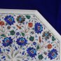 20" Living Room Decor Marquetry Marble Table Gifts Top Design Mosaic Inlaid Art