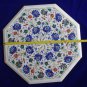 20" Living Room Decor Marquetry Marble Table Gifts Top Design Mosaic Inlaid Art
