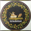 30" Black Marble Center Table Malachite Grape Art Inlay Occasion Marquetry Decor 30" Black Marble Center Table Malachite Grape Art Inlay Occasion Marquetry Decor