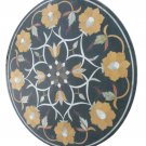 2'X2' Marble Round Side Top Table Hakik Mosaic Floral Work Garden Art Decor H944 2'X2' Marble Round Side Top Table Hakik Mosaic Floral Work Garden Art Decor H944