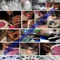 12" White Marble Inlaid Peacock Pietra Dura Rare Table Top Mother of Pearl Art
