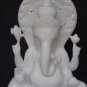 16" White Lord Ganesha Marble Statue Sculpture Handmade Ganesh Decor Best Gift