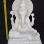 16" White Lord Ganesha Marble Statue Sculpture Handmade Ganesh Decor Best Gift