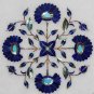 12"x12" Marble Coffee Table Top Rare Lapis Gem Inlay Pietra Dura Home Decor