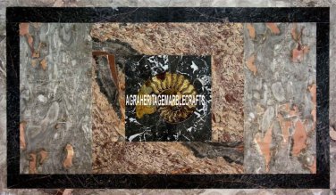 4'x2' Black Marble Dining Table Marquetry Inlay Rare Art Living Room Decor H3986