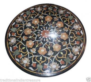 30"x30" Marble Top Coffee Table Rare Inlay Mosaic Home Art Decor Furniture H910A