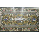 6'x3' Green Marble Decorative Marquetry Dining Table Pietradure Inlay Gems Decor 6'x3' Green Marble Decorative Marquetry Dining Table Pietradure Inlay Gems Decor