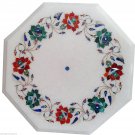 1'x1' Marble Decorative Mosaic Coffee Table Top Rare Malachite Stone Inlay Art