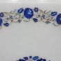 20"x20" Marble Coffee Table Top Lapis Inlay Pietradure Living Room Mosaic Decor