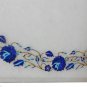 20"x20" Marble Coffee Table Top Lapis Inlay Pietradure Living Room Mosaic Decor